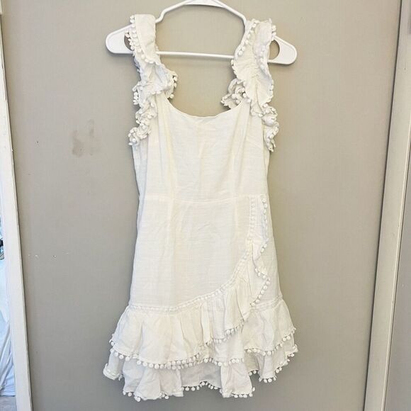 Saints & Secrets White Ruffle Mini Dress Medium Women’s Layered Bubble Party - Picture 4 of 12